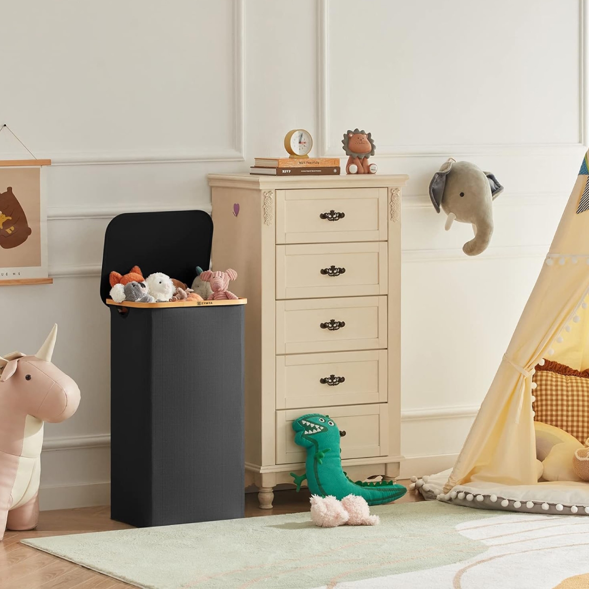 Black Laundry Hamper 40.5 x 33 x 60.. - 2