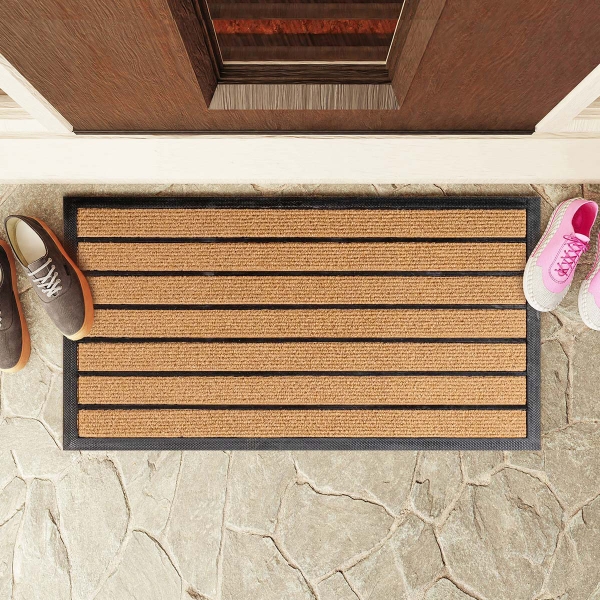 Zymta Linear Striped Door Mat | 46 .. - 1