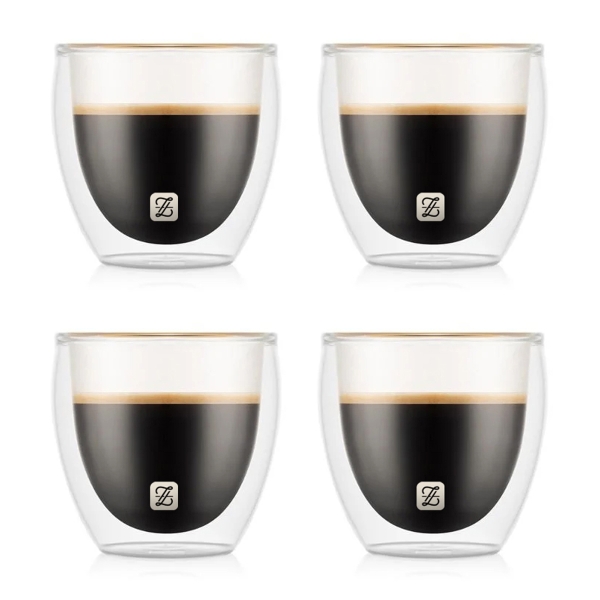 4‑Pack Double‑Wall Glass Cup Set – .. - 1