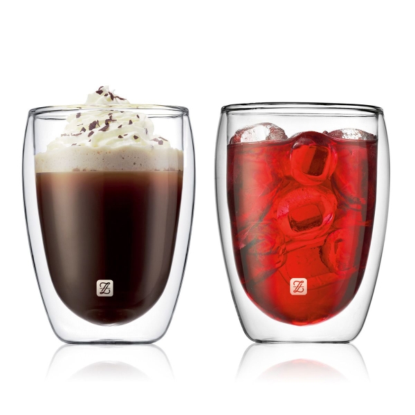 2‑Pack Double‑Wall Glass Cup Set – .. - 1