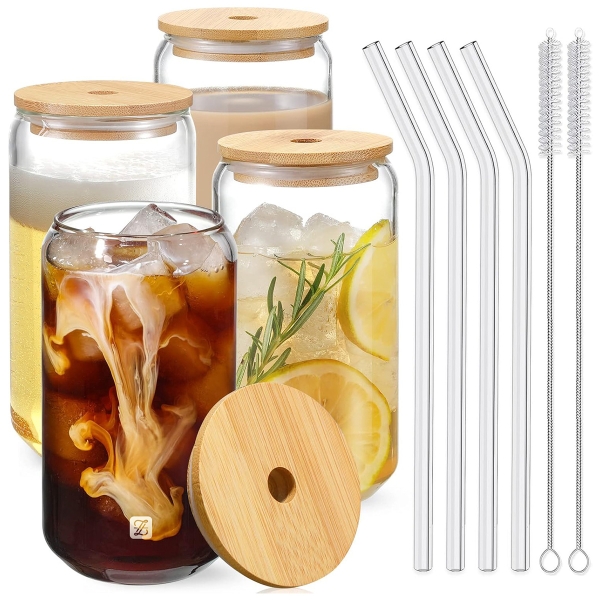 4‑Piece Borosilicate Glass Cup Set .. - 1