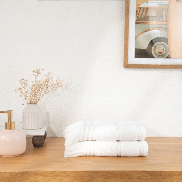 2 Pieces Face Towel Set 100% Turkis.. - 1