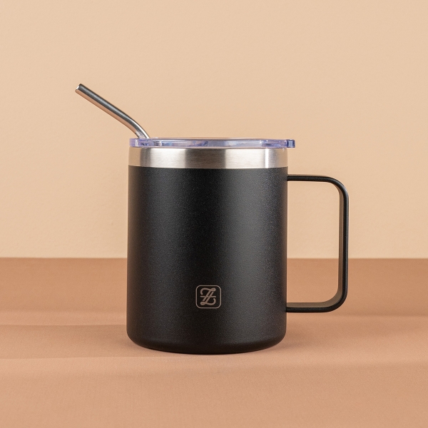 Black Thermal Coffee Cup & Water Tu.. - 1