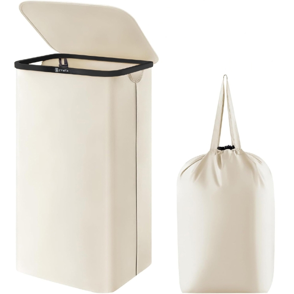 Laundry Basket with Lid | White Ham.. - 1